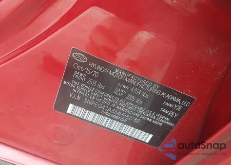 2021 Hyundai Sonata Se from USA, damaged, VIN 5NPEG4JA8MH082780